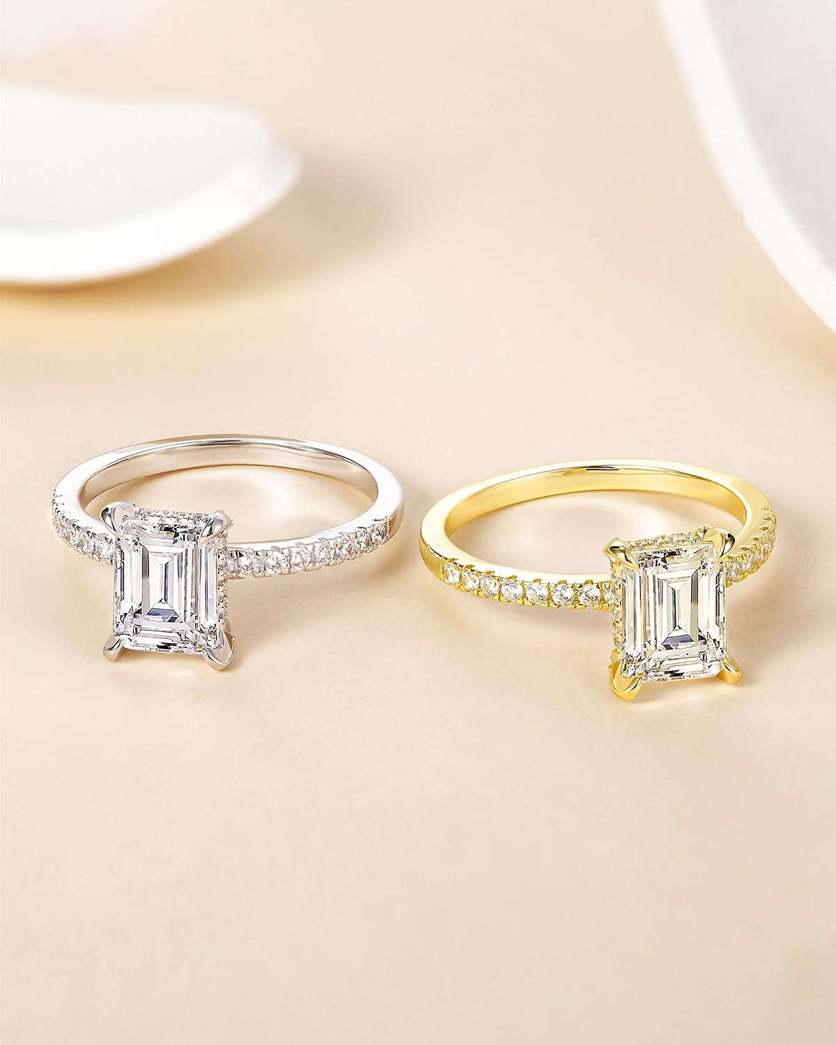 TIGRADE 3CT Engagement Ring Review: A Stunning Emerald Cut CZ Ring