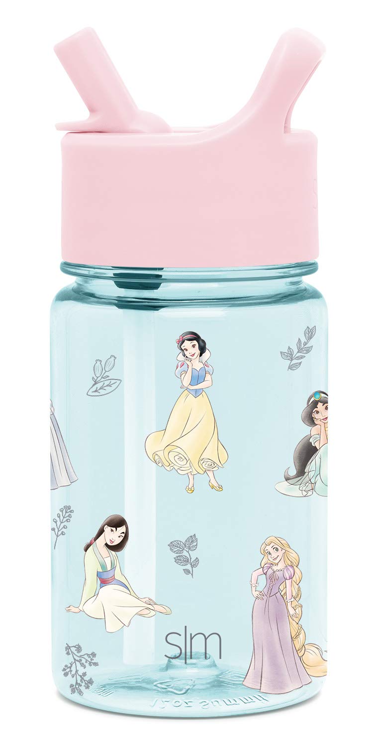 Simple Modern Peppa Pig Kids Tritan Plastic Summit Water Bottle | 12 oz BPA-Free Cup with Covered Leak Proof Straw Lid for Girls, Toddlers | Bubbles