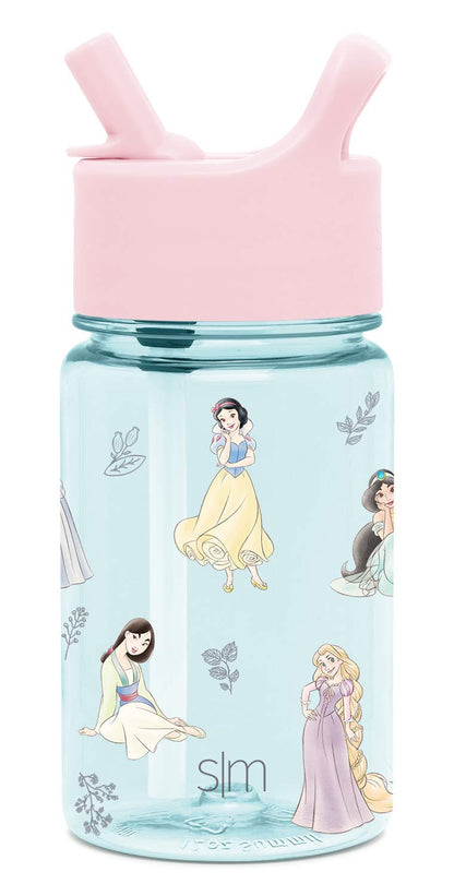 Simple Modern Peppa Pig Kids Tritan Plastic Summit Water Bottle | 12 oz BPA-Free Cup with Covered Leak Proof Straw Lid for Girls, Toddlers | Bubbles