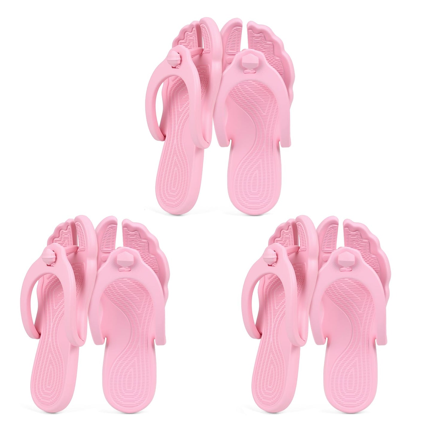 Rosoz Flip Flops for Women Men Foldable Travel Slippers Lightweight Shower Shoes Non-Slip Quick-Dry Bathroom Camp Beach Sandals