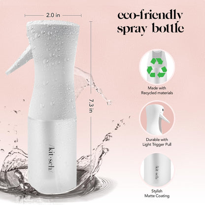 Kitsch Sprühflasche für Haare – Kontinuierlicher Wasserzerstäuber mit ultrafeinem Sprühnebel für Hairstyling, Barbiere, Salons, Reinigung, Pflanzen, vielseitige Sprühflaschen – Aus recyceltem Kunststoff – Terrakotta, 150 ml