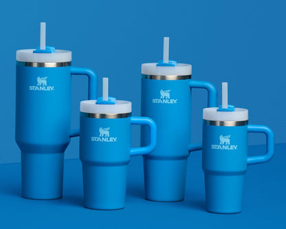 Vaso Stanley Quencher H2.0 con asa y pajita de 40 oz | Tapa Flowstate de 3 posiciones | Compatible con portavasos para viajes | Vaso térmico de acero inoxidable | Sin BPA | Arándano