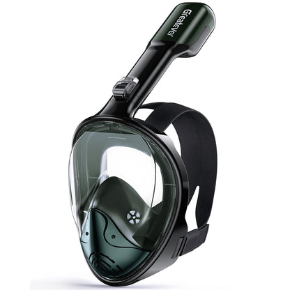 Greatever Full Face Snorkel Mask, Snorkeling Gear for Adults with Latest Dry Top Breathing System and Detachable Camera Mount, Foldable Snorkel Mask Adult, Snorkels Anti-Fog & Anti-Leak