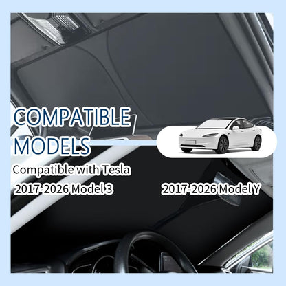 300T Thickened Automotive Glass Sunshade and Comes with Storage Bag,Keep Car Interior Cool,Universal Windshield Sun Shade Fit for Cars,Trucks,SUVs (L: 57.08 * 31.5 inch)