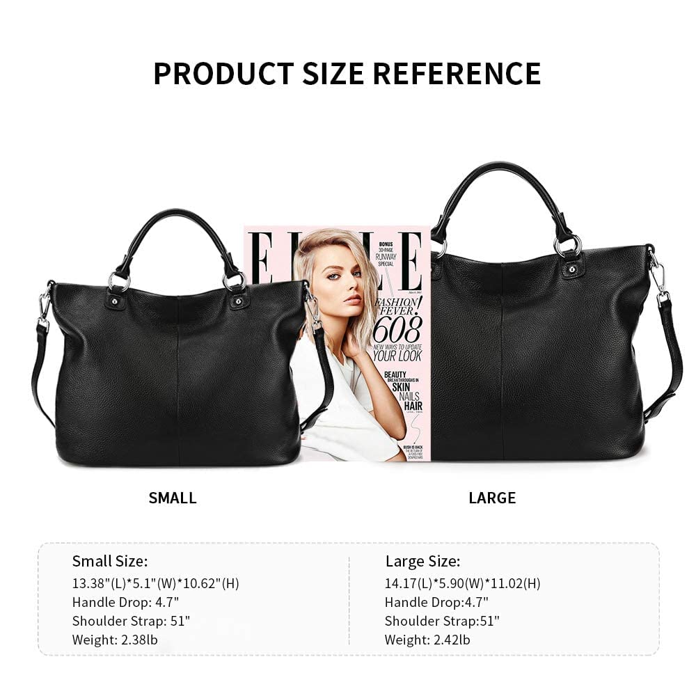 Kattee Damen Weiche Echtleder Tragetasche Schultertasche Handtasche
