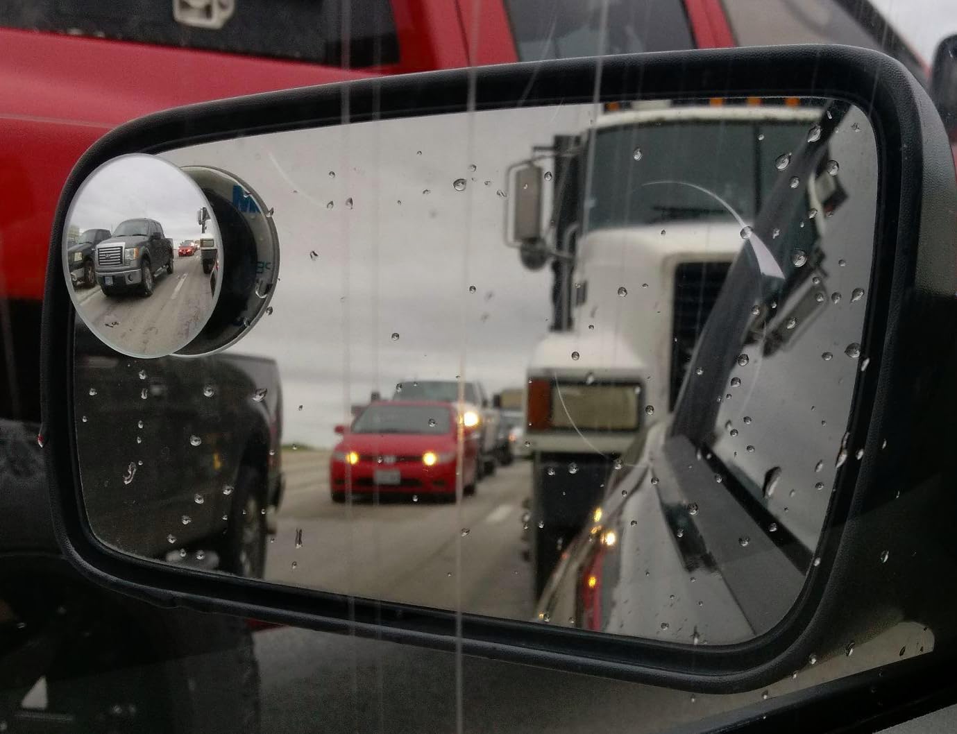 Ampper Blind Spot Mirror, 2" Round HD Glass Frameless Convex Rear View Mirror, Pack of 2