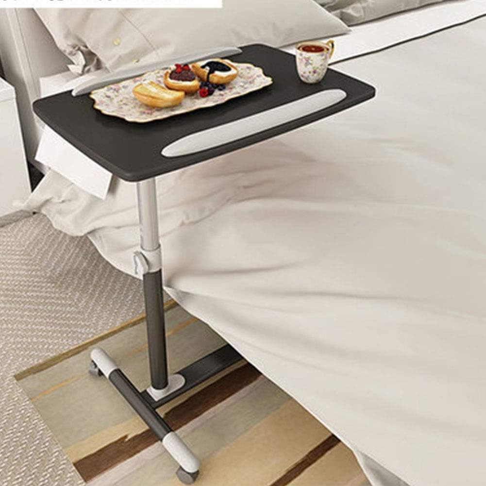 Laptop Table Medical Adjustable Overbed Bedside Table With Wheels For Coffee Laptop Tablet Portable Notebook Desk Sofa Side Table Hospital And Home Use With Cup Holder W (Co