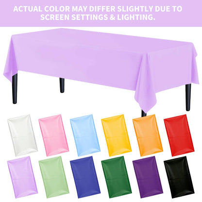 Vyntra Plastik-Tischdecken, 8er-Pack, 137 x 274 cm, rechteckig, rosa – Einweg-Party-Tischdecken für Valentinstag, Babyparty, Brautparty