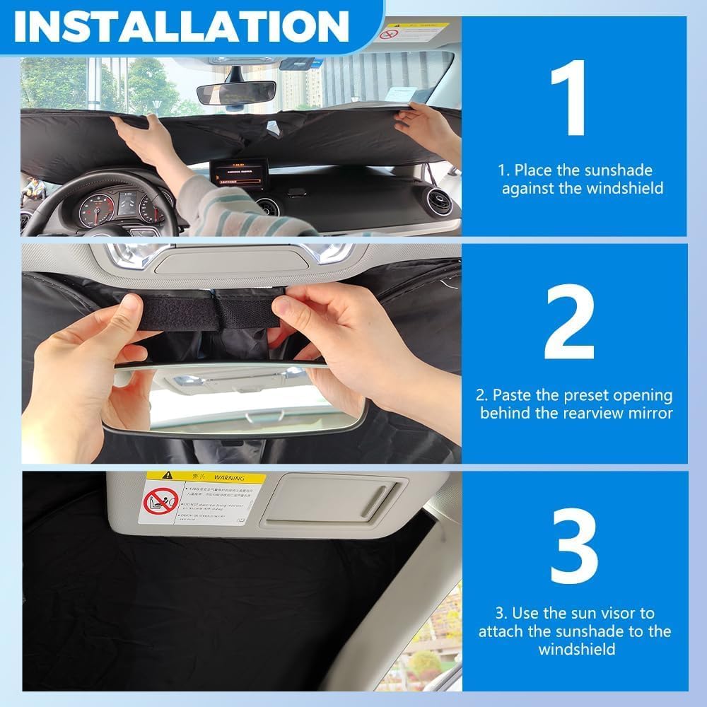 Beat the Heat with a 300T Thickened Automotive Glass Sunshade