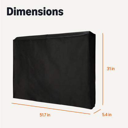 Amazon Basics Waterproof Outdoor TV Cover for 48" - 50" Flat Screen TVs, Fits up to 47"L x 29.7"H, Black