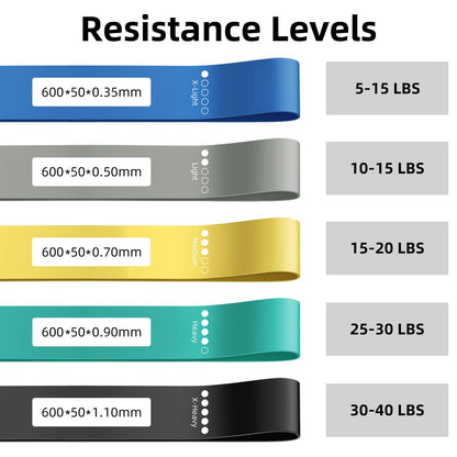 Pull Up Bands, Resistance Bands Set, Exercise Workout Bands for Men & Women, Ideal for Body Stretching, Physical Therapy and Muscle Training