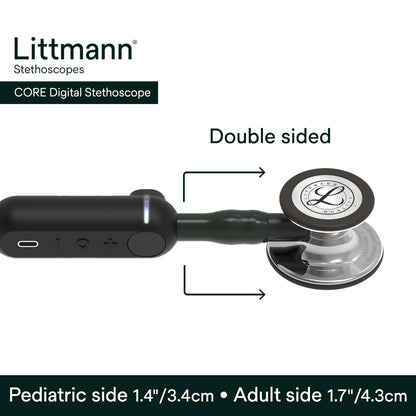 3M Littmann CORE Digital Stethoscope, Our Most Advanced Stethoscope Yet, Up To 40x Amplification, Active Noise Cancellation, In-App Sound Wave Visualization, High Polish Copper Chestpiece, 8870