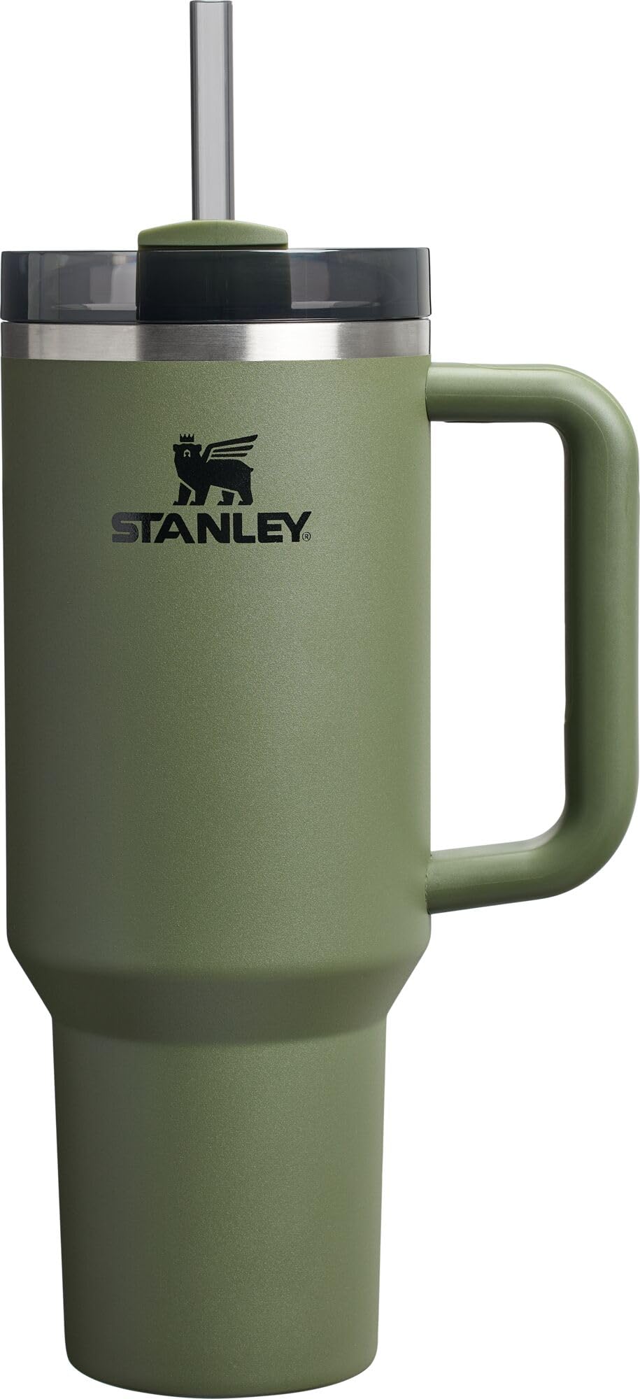 Stanley Quencher H2.0 Tumbler with Handle and Straw 40 oz | Flowstate 3-Position Lid | Cup Holder Compatible for Travel | Insulated Stainless Steel Cup | BPA-Free | Almond Rose