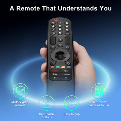 Magic Remote for LG-Smart-TV-Remote-Control-Replacement with Pointer and Voice Function,Compatible with LG 2021/2022/2023/2024 UHD OLED QNED NanoCell 4K 8K Smart TV