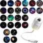 2-in-1 Galaxy Projector Night Light, USB Star Projector with Adjustable Brightness, Mini Galaxy Light Projector for Bedroom Ceiling Wall Room Decor (24 Projection Films)