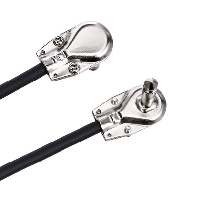 Amazon Basics 1/4 Inch Right-Angle Guitar Patch Cable for Pedal Board and Effect Pedals, 6 in, 6-Pack, Black
