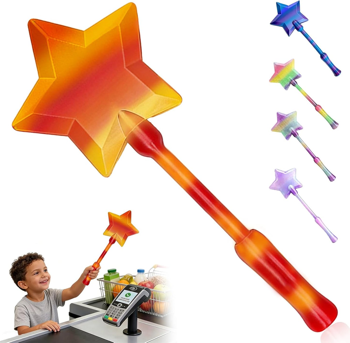 Credit Card Wand, Tap to Pay Wand, Magic Wand Credit Card Holder, Fairy Pay Wand - 3D Printed Contactless Payment Card Holder, Star Magic Fairy Wand for Easy NFC Checkout Debit & Credit Card Accessory-5