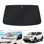 KUST Windshield Sun Shade for 2017-2026 Tesla Model Y/Model 3 Sunshade Accessories (Fit 2025-2026 Model Y Juniper / 2024 Model 3 Highland) Upgraded Foldable Sunshade, Blocks UV Rays Keep Car Cool