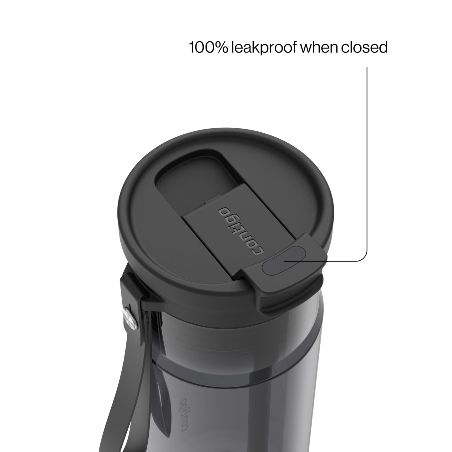 Contigo DualSip 24 oz Tritan Plastic Water Bottle with Carry Strap & 2-in-1 Leakproof Lid (Straw or Spout), BPA-Free, Dishwasher Safe