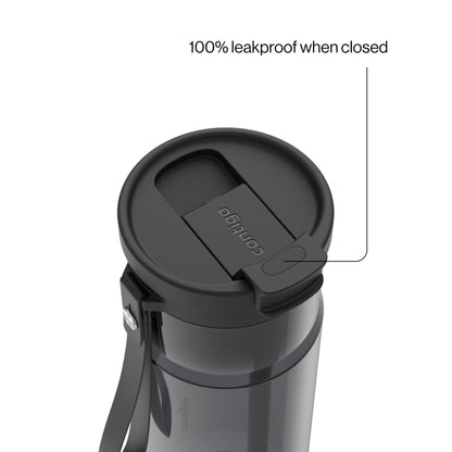 Contigo DualSip 24 oz Tritan Plastic Water Bottle with Carry Strap & 2-in-1 Leakproof Lid (Straw or Spout), BPA-Free, Dishwasher Safe