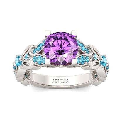 4.3 Carat Butterfly Ring 925 Sterling Silvers Crystal Ring Topaz Rings Bridal Rings Set for Women Wedding Engagement Promise With Jewelry Box