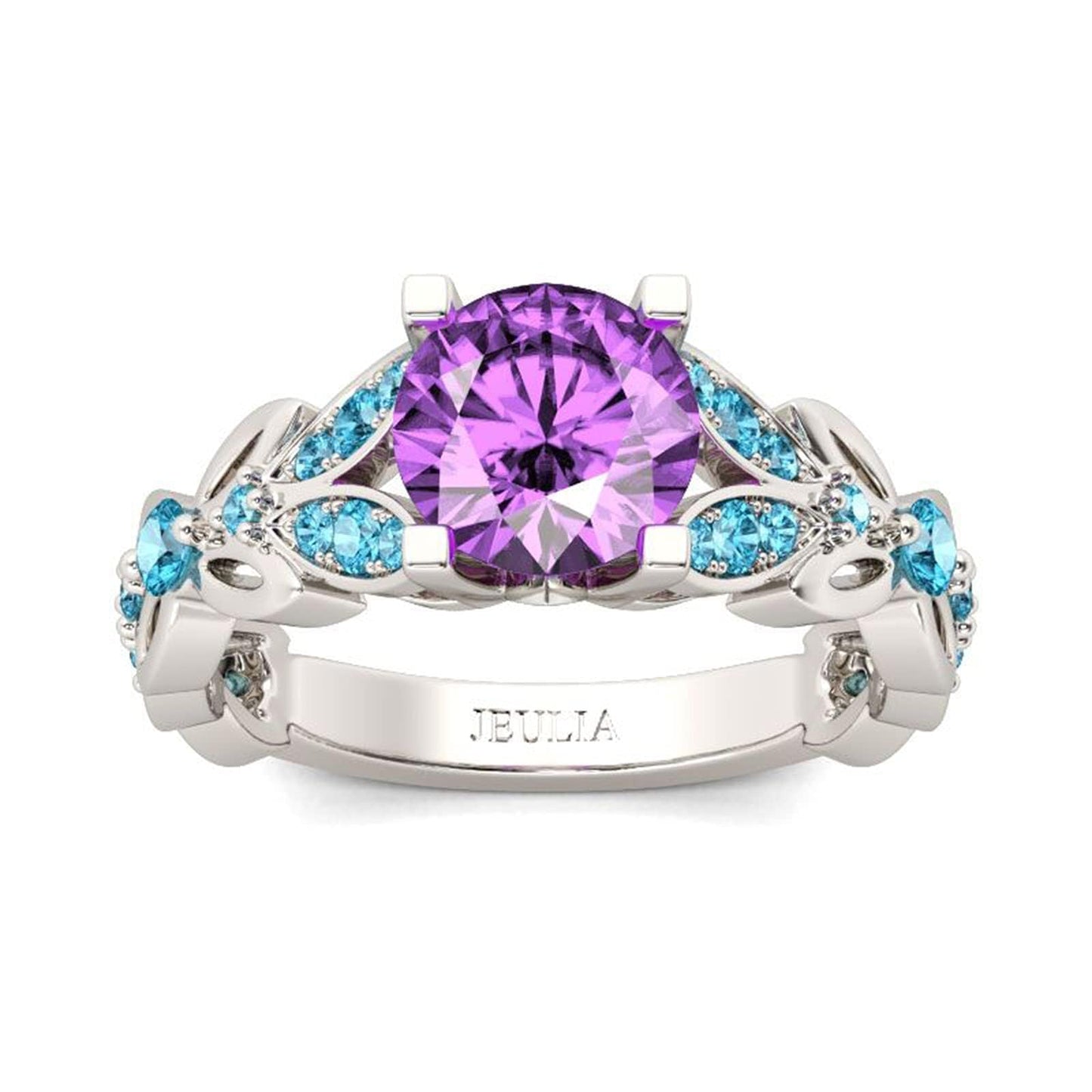 4.3 Carat Butterfly Ring 925 Sterling Silvers Crystal Ring Topaz Rings Bridal Rings Set for Women Wedding Engagement Promise With Jewelry Box