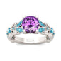 4.3 Carat Butterfly Ring 925 Sterling Silvers Crystal Ring Topaz Rings Bridal Rings Set for Women Wedding Engagement Promise With Jewelry Box