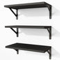 Fixwal Floating Shelves for Wall, Wood Wall Mounted Shelves for Bedroom, Bathroom, Living Room, Kitchen Storage and Decor(Brown, Set of 4, 16.5 Inch)