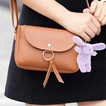 Niedlicher Hasen-Plüsch-Schlüsselanhänger für Handtasche, 3,5 Zoll Mini-Kaninchen-Schlüsselanhänger für Rucksack, Handtaschen-Anhänger, Geschenk für Mädchen und Frauen