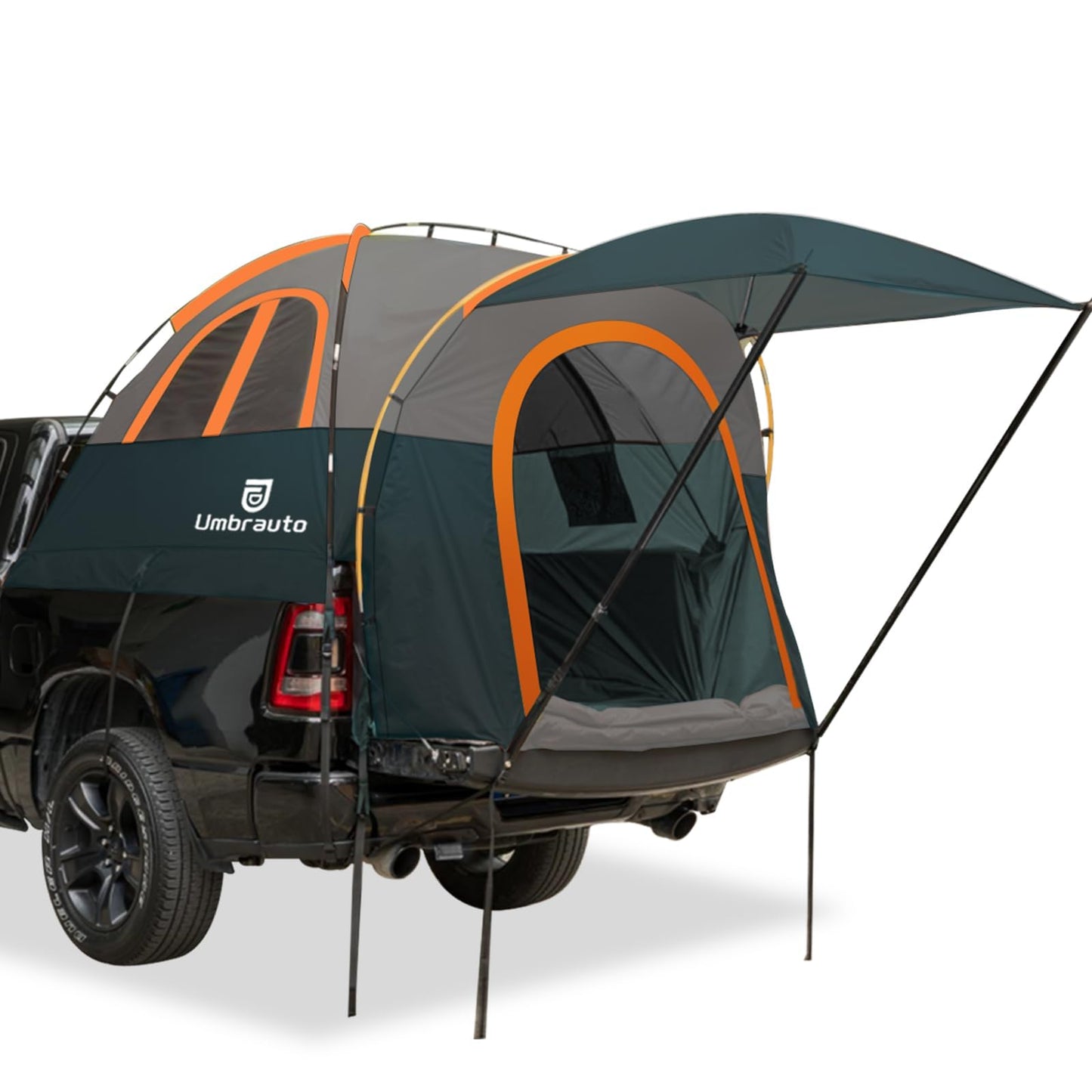 Truck Bed Tent 5.5-6ft: Easy Set Up Umburato Pickup Truck Tents for Camping, Waterproof PU3000mm Canopy for Truck Camper, Portable, Spacious for 2 Person Green