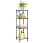 SONGMICS Storage Shelf, Small Metal Wire Shelving Unit, Adjustable Shelves, for Small Spaces, Garage, Bedroom, Living Room, Kitchen, Pantry, 5 Tier, 11.8 x 11.8 x 47.6 Inches, Ink Black ULGR123BH01