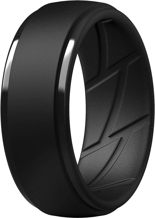 ThunderFit Men's Silicone Rings 10mm Wide 2.5mm Thick Rubber Bands, Breathable, Variety Multipack 1-10