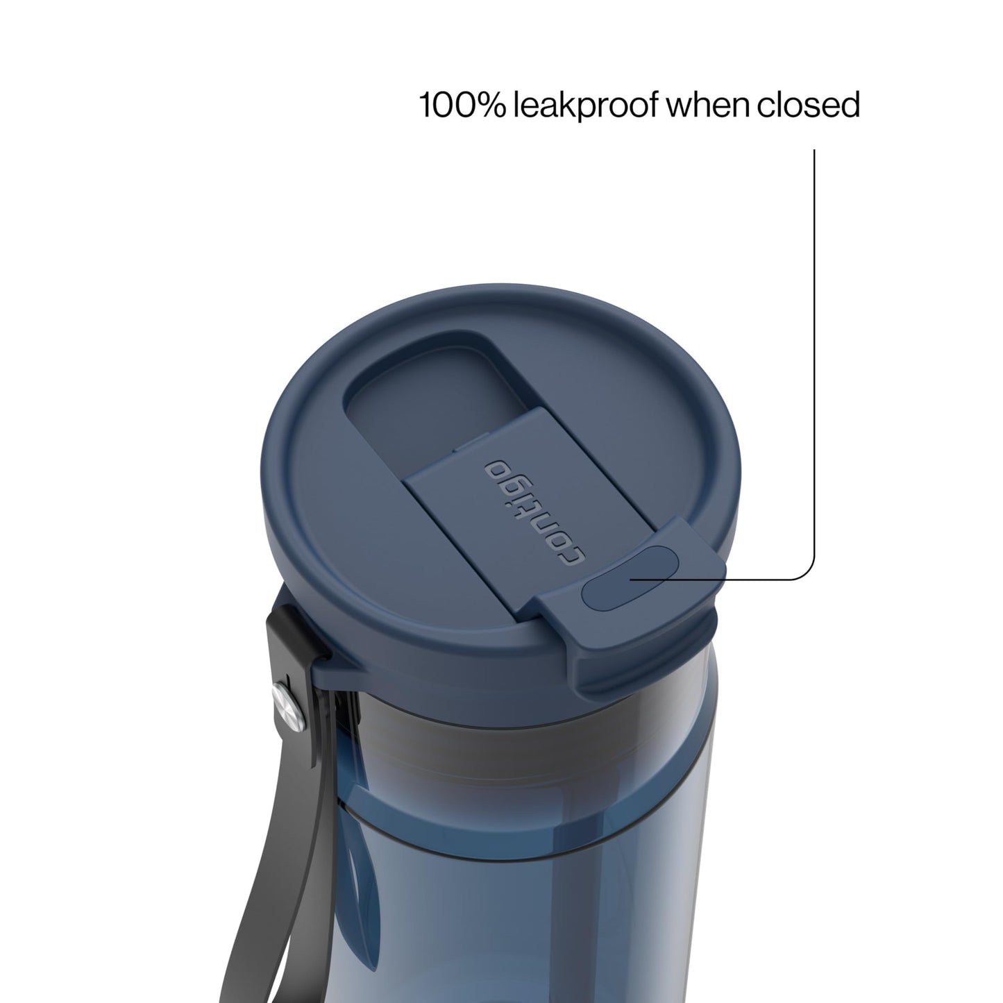 Contigo DualSip 24 oz Tritan Plastic Water Bottle with Carry Strap & 2-in-1 Leakproof Lid (Straw or Spout), BPA-Free, Dishwasher Safe