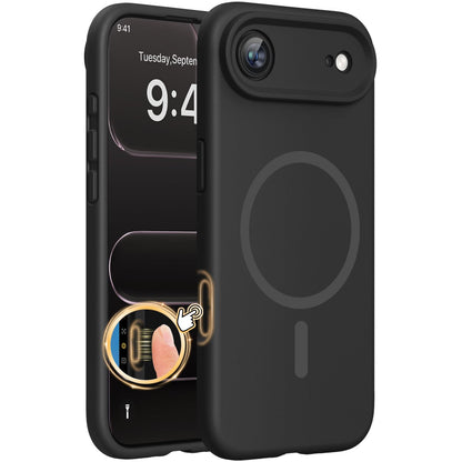 Miracase Magnetic for iPhone 17 Pro Case, Compatible with MagSafe, Integrated Silicone Camera Control Cover, 3.0mm Thicken Shockproof Drop Protection Phone Case for 17 Pro,Dark Blue