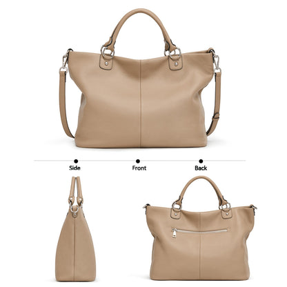 Kattee Damen Weiche Echtleder Tragetasche Schultertasche Handtasche