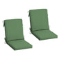 Arden 2-Pack Outdoor Patio Dining Chair Cushion, 20x44, Rain-Proof Seat Pad, Fade-Resistant Outdoor Cushion Black Cabana Stripe