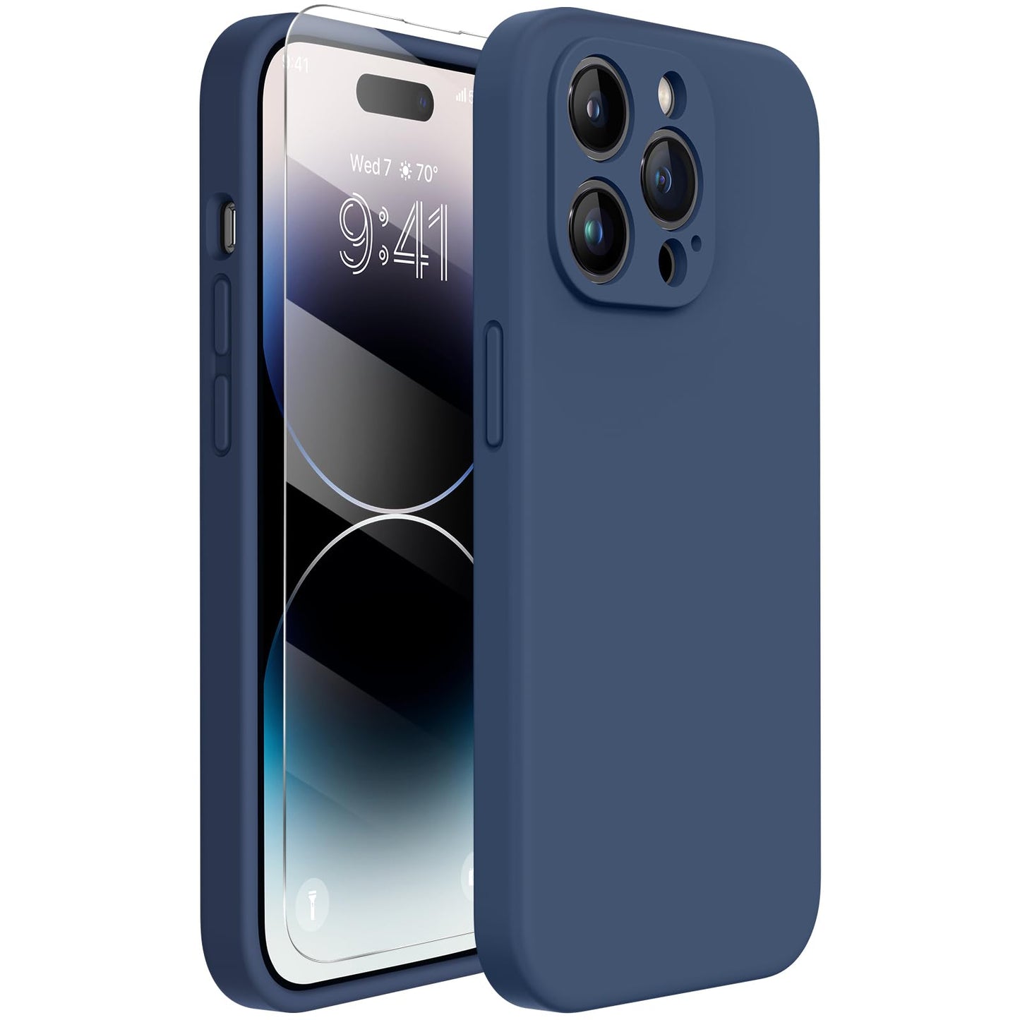Miracase Magnetic for iPhone 17 Pro Case, Compatible with MagSafe, Integrated Silicone Camera Control Cover, 3.0mm Thicken Shockproof Drop Protection Phone Case for 17 Pro,Dark Blue