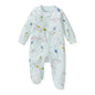 Burt's Bees Baby Boys Sleep and Play Pajamas, 100% Organic Cotton, One-piece PJs, Diagonal Zip Up Loose Fit Footie