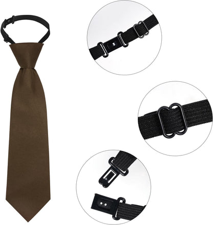 Sucrain 1 Stück Jungen Krawatte Vorgespunden Verstellbares Halsband Krawatte für Hochzeit Abschlussfeier Schuluniformen
