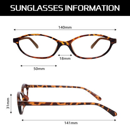 GUVIVI Retro Ovale Sonnenbrille für Damen Chic Cat Eye 90er Jahre Sonnenbrille Leichte Schmale Sonnenbrille Trendiger UV-Schutz Sonnenbrille