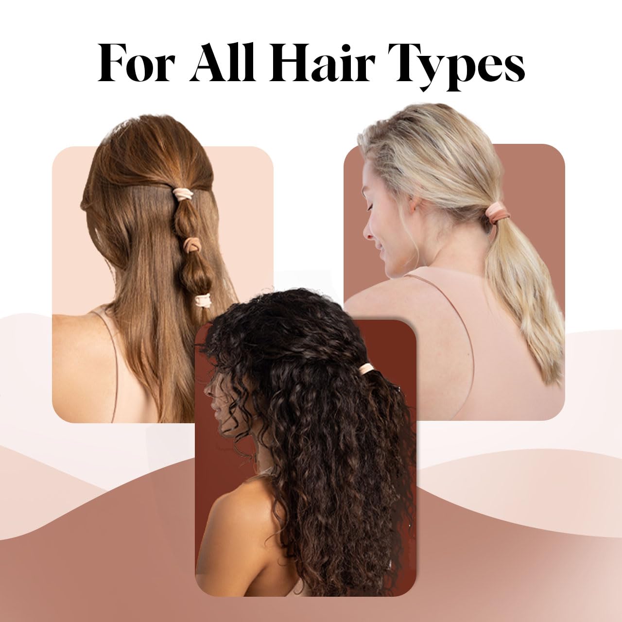 Kitsch Schwarze Haargummis ohne Haarschäden – Starke, dehnbare Haarbänder | Weiche Nylon-Pferdeschwanzhalter, ziepen nicht, ideal für Hochsteckfrisuren und Zöpfe | Ideale Geschenke für Frauen – Schwarz, 20 Stück