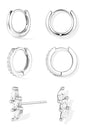 Inerney 14K Gold Plated Huggie Hoop Earrings for Women, Small Sterling Silver Earring Set Hypoallergenic Cartilage Helix Stacks, Mini Dainty Cute Trendy Birthstone Jewelry Gift for Multiple Piercings