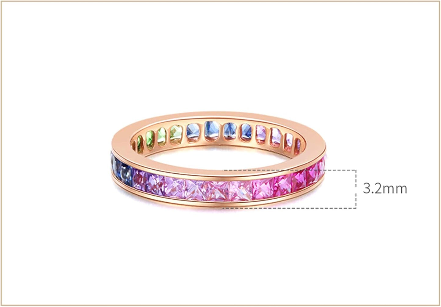 Aienid 18Ct Yellow Gold Engagement Rings Diamond 2.18Ct Blue Sapphire Grooved Diamond Engagement Ring for Her