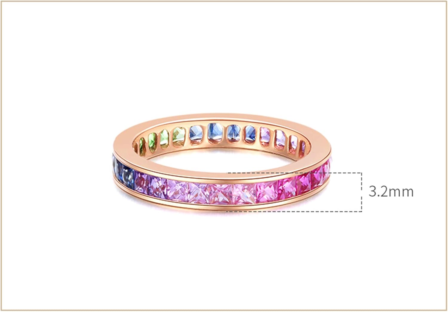 Aienid 18Ct Yellow Gold Engagement Rings Diamond 2.18Ct Blue Sapphire Grooved Diamond Engagement Ring for Her