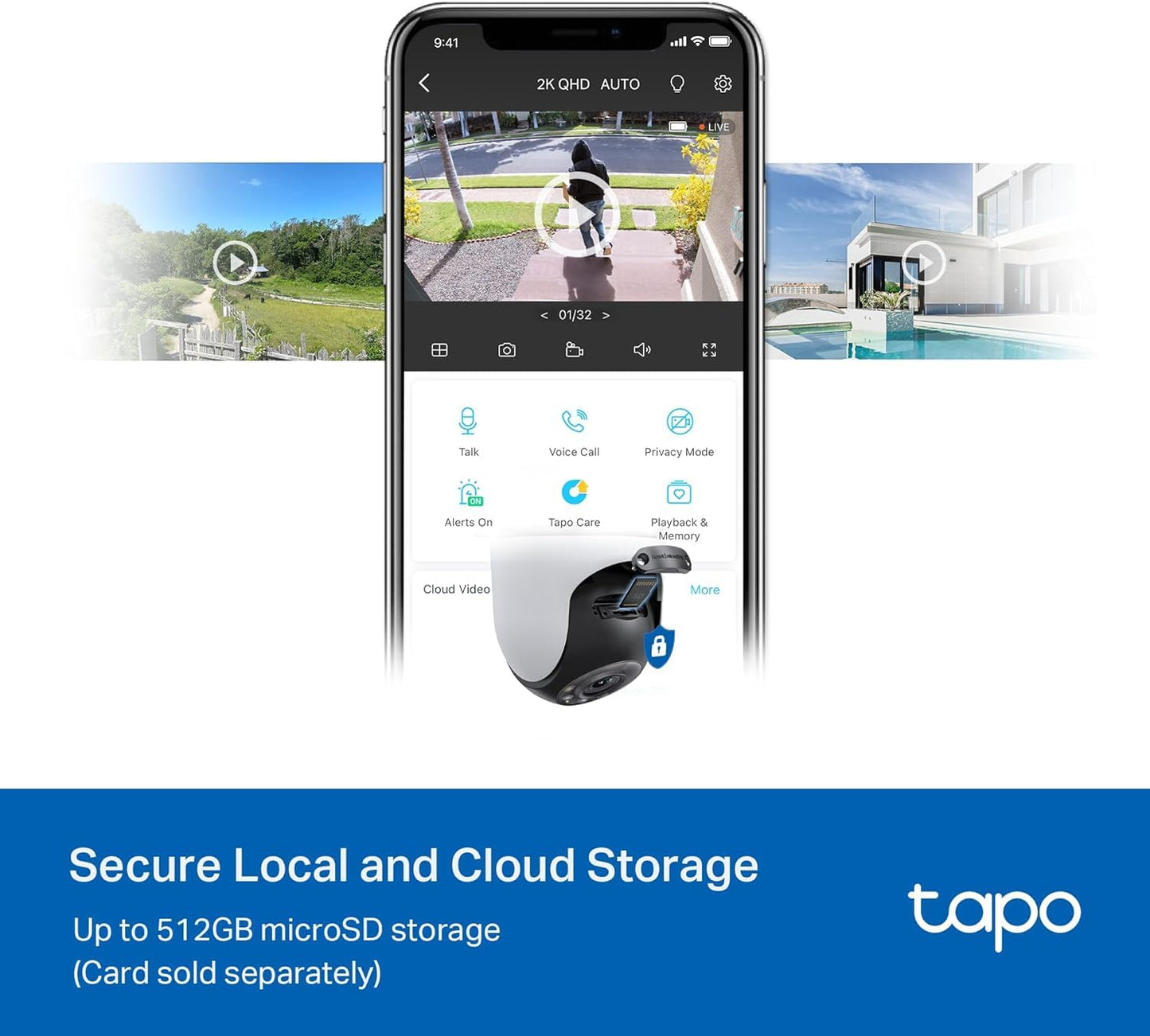 Tapo 1080P Outdoor Wired Pan/Tilt Security Wi-Fi Camera, 360° View, Motion Tracking, Works with Alexa & Google Home, Night Vision, Free AI Detection, Cloud & SD Card Storage(up to 512GB), Tapo C500…