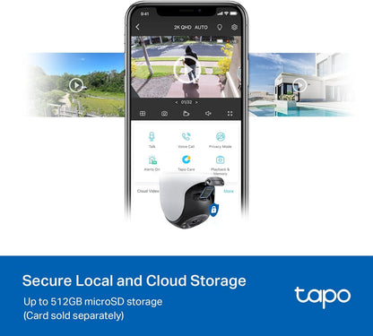 Tapo 1080P Outdoor Wired Pan/Tilt Security Wi-Fi Camera, 360° View, Motion Tracking, Works with Alexa & Google Home, Night Vision, Free AI Detection, Cloud & SD Card Storage(up to 512GB), Tapo C500…