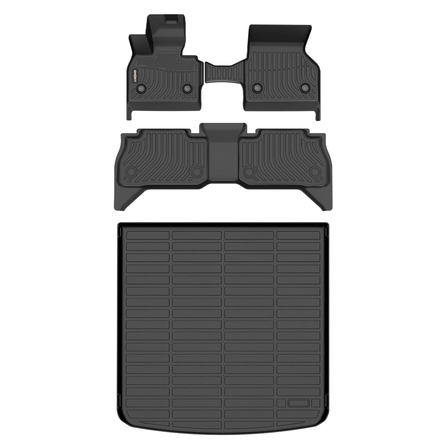 GINOWY-Floor Mats for Toyota 4Runner 1996-2002,1st+2nd Row,TPE All Weather Car Mats Custom Fit Rubber Floor Liners Car Accessories for Toyota 4Runner