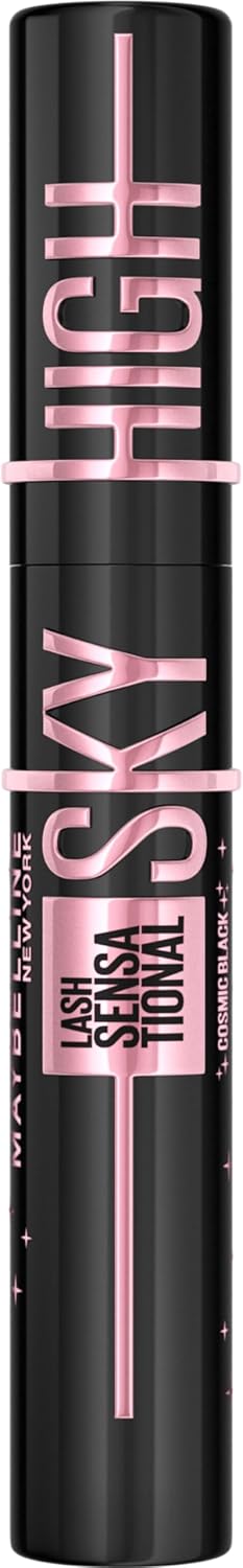 Maybelline New York Lash Sensational Sky High Washable Wimperntusche, Volumen, Länge, Definition, Schwung, Verdichtung, aufbaubare Formel, Very Black, 7.2 ml