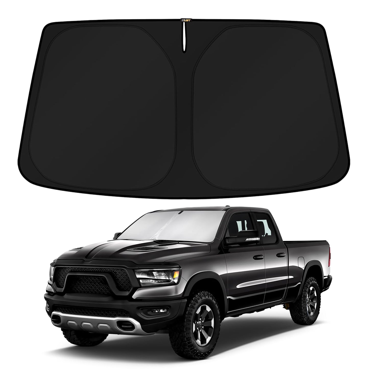 KUST Windshield Sun Shade for 2017-2026 Tesla Model Y/Model 3 Sunshade Accessories (Fit 2025-2026 Model Y Juniper / 2024 Model 3 Highland) Upgraded Foldable Sunshade, Blocks UV Rays Keep Car Cool