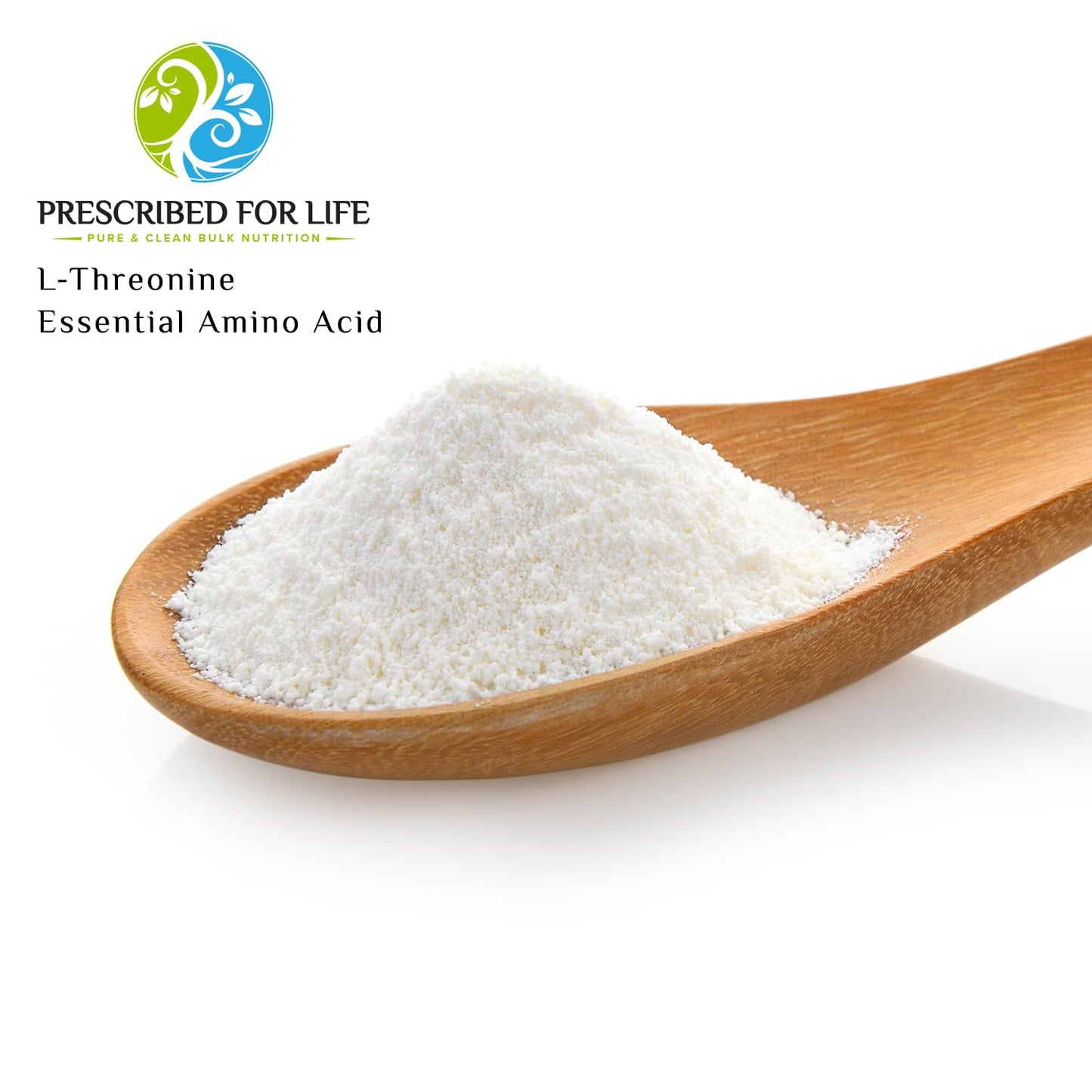 Prescribed For Life Threonine Powder (Assay: > 99%), L Threonine Essential Amino Acids Supplement, Vegan, Gluten Free, Non GMO (25kg / 55lb)